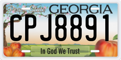 GA license plate CPJ8891