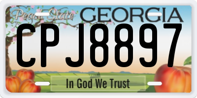 GA license plate CPJ8897