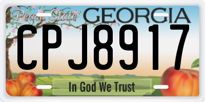 GA license plate CPJ8917