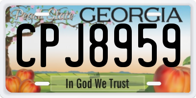 GA license plate CPJ8959