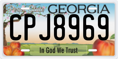 GA license plate CPJ8969