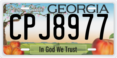 GA license plate CPJ8977