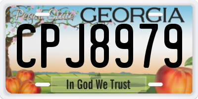 GA license plate CPJ8979