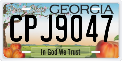 GA license plate CPJ9047