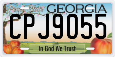 GA license plate CPJ9055