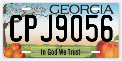 GA license plate CPJ9056