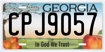 GA license plate CPJ9057