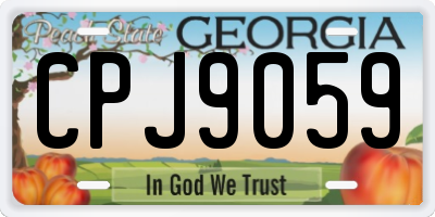 GA license plate CPJ9059