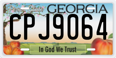 GA license plate CPJ9064