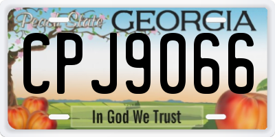 GA license plate CPJ9066