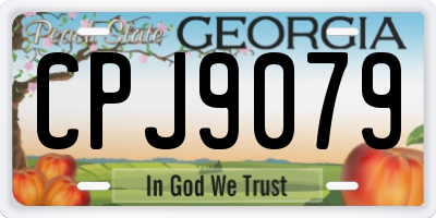 GA license plate CPJ9079