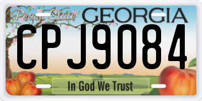 GA license plate CPJ9084