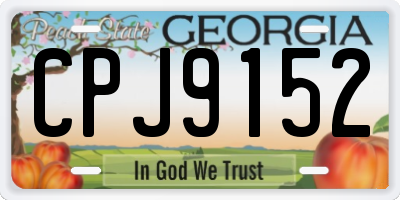 GA license plate CPJ9152