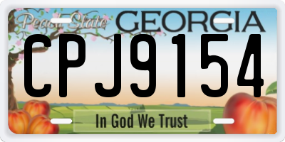 GA license plate CPJ9154