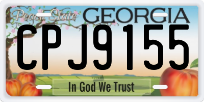 GA license plate CPJ9155