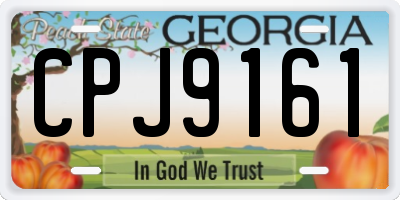 GA license plate CPJ9161
