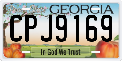 GA license plate CPJ9169