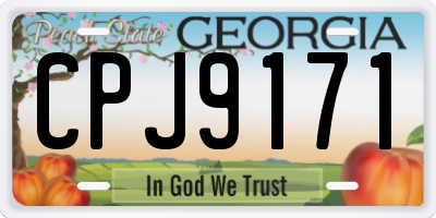 GA license plate CPJ9171