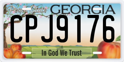 GA license plate CPJ9176