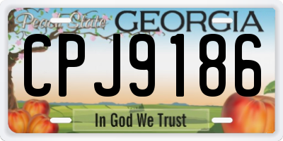 GA license plate CPJ9186