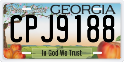 GA license plate CPJ9188