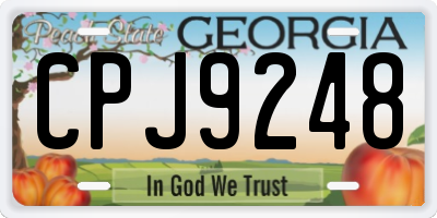 GA license plate CPJ9248