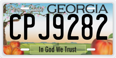 GA license plate CPJ9282