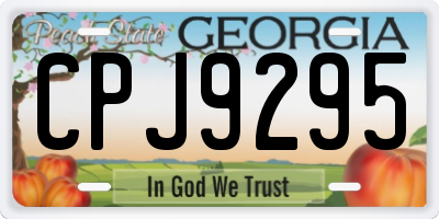 GA license plate CPJ9295