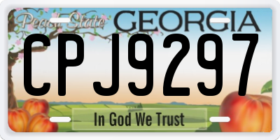 GA license plate CPJ9297