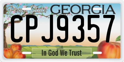 GA license plate CPJ9357