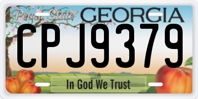 GA license plate CPJ9379