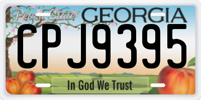 GA license plate CPJ9395