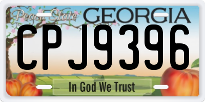 GA license plate CPJ9396