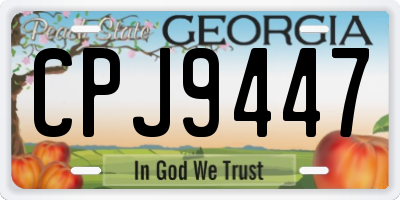 GA license plate CPJ9447