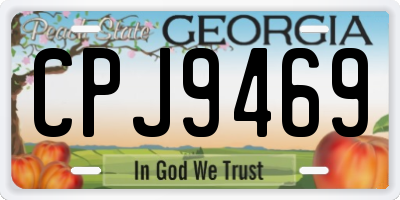 GA license plate CPJ9469