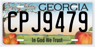 GA license plate CPJ9479