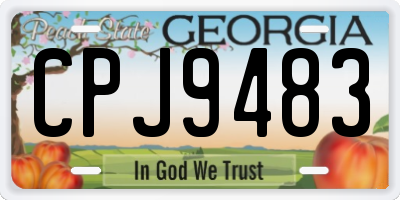 GA license plate CPJ9483