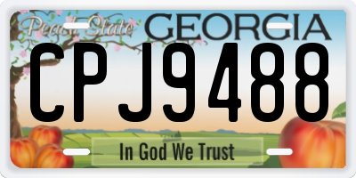 GA license plate CPJ9488