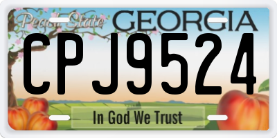 GA license plate CPJ9524