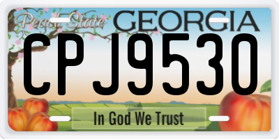 GA license plate CPJ9530