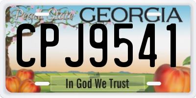 GA license plate CPJ9541