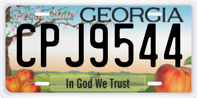 GA license plate CPJ9544