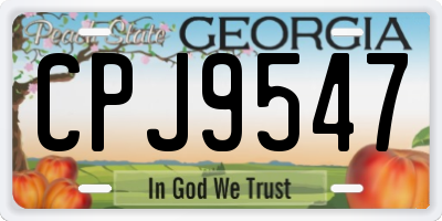 GA license plate CPJ9547