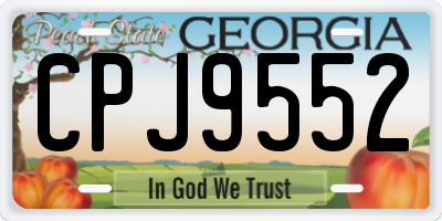 GA license plate CPJ9552