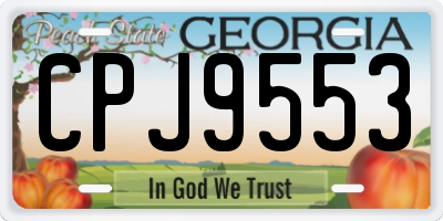 GA license plate CPJ9553