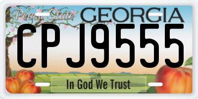GA license plate CPJ9555
