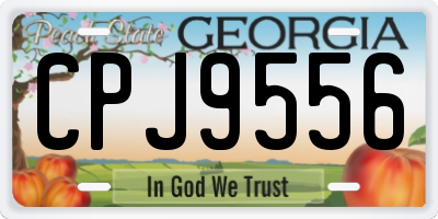 GA license plate CPJ9556