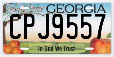 GA license plate CPJ9557