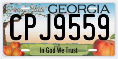 GA license plate CPJ9559