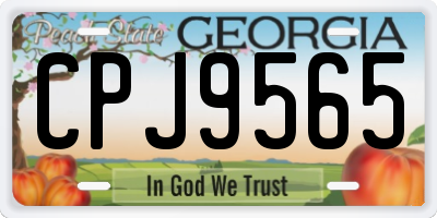 GA license plate CPJ9565